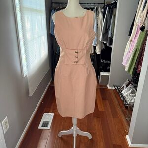 Antonio Melani | Orange/White stripe sheath dress | Size 4